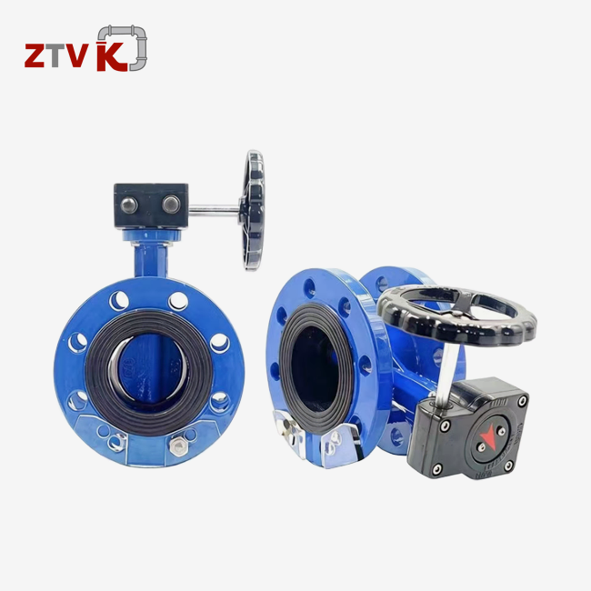 double flange type butterfly valve